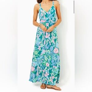 Lilly Pulitzer Blake Maxi Dress Multi Hot on the Vine Size 10